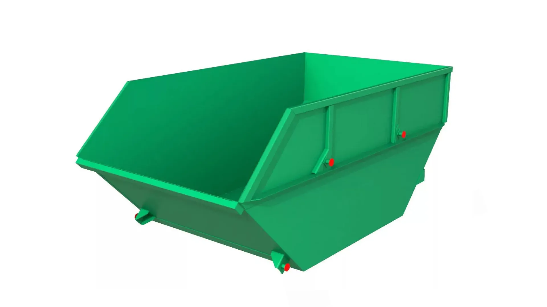 Бункер для мусора для ТБО 2650 мм 1800 мм 1250 мм эмаль сталь 1.5-3 мм